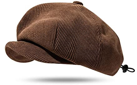 CLAPE Gatsby Newsboy Cap Shelby Schiebermütze Herren 4 Panel Flat Cap Retro Tellermütze Baskenmütze Baker Boy Hat