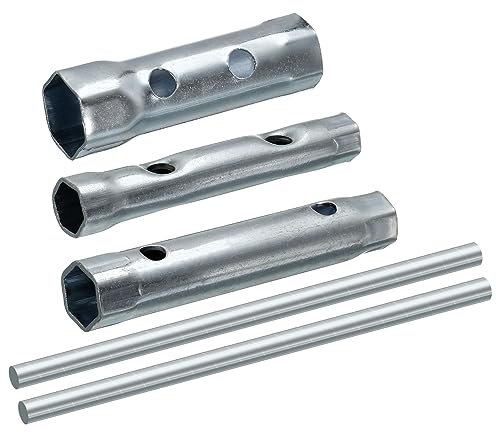 sourcing map 3 Stück Zweiseitiger Steckschlüssel Zündkerzenschlüssel Satz (16/18 mm, 10/12 mm, 8/10 mm)