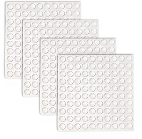 TSHAOUN 400 Pcs Gommini Adesivi 8 × 3mm Gommini Paracolpi, Gommini Silicone Trasparenti Paracolpi Ammortizzatore di Colpi per Protezione dei Mobili, Porte e Finestre, Cassetti, Armadi