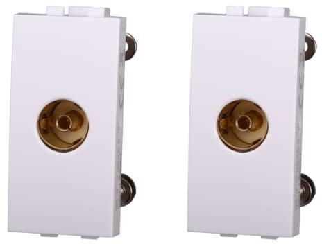 2 Pezzi Presa TV Femmina, Compatibile Con Bticino Living Light (Bianco)