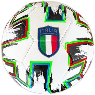 Mikado Sport Pallone Calcio da Bambino Ragazzo Palla Grande per Tempo Libero Allenamento (Italia Vintage)
