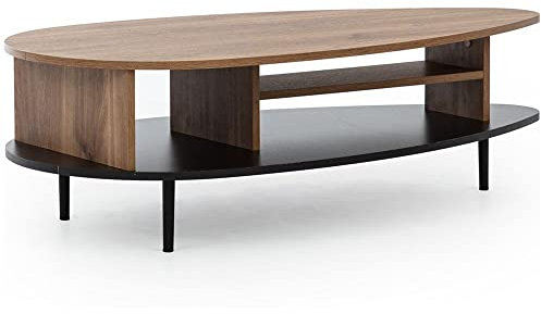 Lomadox Couchtisch Wohnzimmertisch in Eiche Nb. mit Stauraum Wohnzimmer Möbel im modernen Vintage Design, B/H/T ca. 119,2/37/62,3 cm