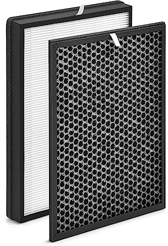 Zouhwaso FY1410 Replacement Filter Set Compatible with Philips 1000 1000i Series Air Pur-ifier Model FY1410 FY1413 AC1215/1213/1212/1216, 1x FY1413/40 Acti-vated Car-bon and 1x FY1410/40 HEPA Filter