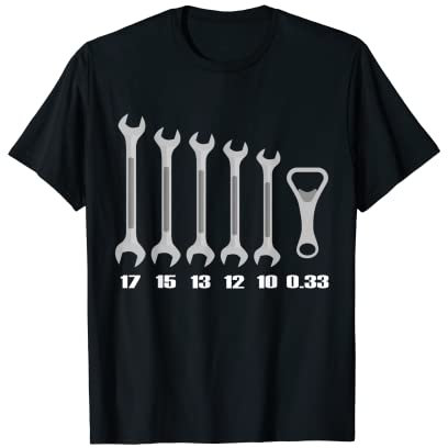 0.33 Schlüssel Flaschenöffner Bieröffner Handwerker Schraube T-Shirt