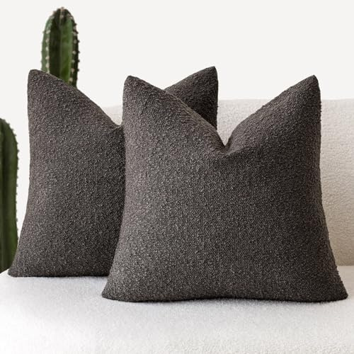 Foindtower Dekorativer Kissenüberzug, strukturiert, aus Frottee, einfarbig, bequem, für Sofa, Schlafzimmer, Wohnzimmer, Heimdekoration, 45 x 45 cm, 2 Stück