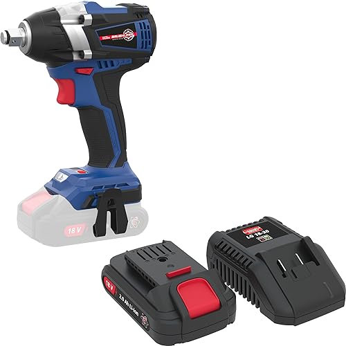 Güde Akku Schlagschrauber BSS 18 1/2 BL (18 V, Brushless Series, Li-Ion, ½ Vierkant-Aufnahme, Lösedrehmoment 300 Nm, LED Licht, inkl. Schnellladegerät & 2,0Ah Akkupack Starter-Kit LGAP 18-3020)
