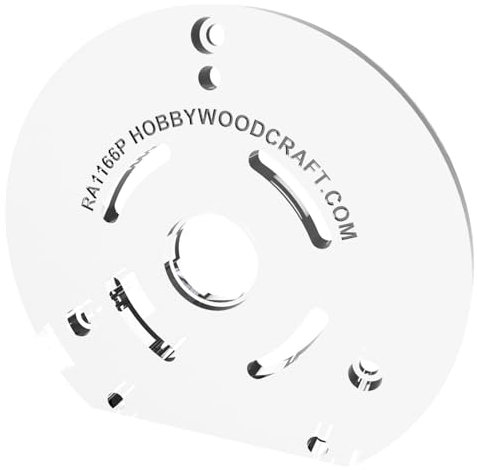 0,95 cm dicke, präzisionsbearbeitete Bosch RA1166 Tauchfräser-Grundplatte mit Aussparung für Buchsen