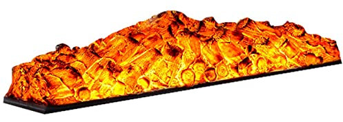 NOALED Wasserdampf-Kamin, elektrische Kaminscheite, 89,9 cm Kamineinsatz, Holzheizer, realistisches Holzkohle-Glutbett aus Kunstharz, eleganter Kaminscheit-Einsatz, Ov