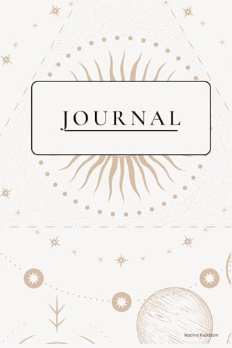 Tagebuch Sonne Mond und Sterne Journal 6x9 Zoll, liniert, Notizbuch, Journal, 200 Seiten: Journaling, Tagebuch, ideal für jeden Tag, Notizen und Gedanken festhalten