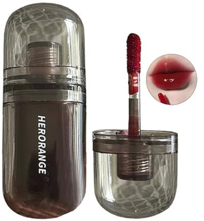 Schwarzer Spiegelwasser-Lipgloss, transparente Glaslippenglasur, wasserdichter flüssiger Lippenstift, nacktbraun, klare Lipgloss-Kosmetik (6)