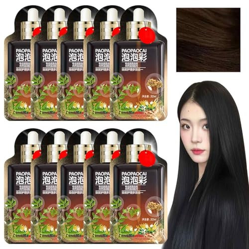 Satywig Hair Color,Plant Extract Non-damage Hair Dye Cream,Plant Hair Dye,Multi-Plant Hair Dye Cream,Fruit Plant Hair Dye Shampoo,Plant Hair Color Cream,Dye Hair Shampoo for All Hair (Coffee)