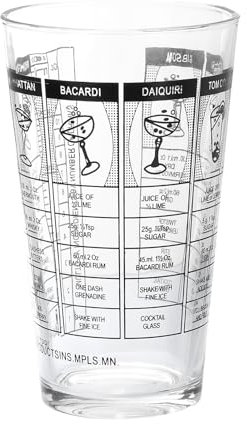 uxcell Glass Cocktail Shaker, 475ml Hand Drink Mixer Tea Shaker Cup with Scales, Bar Tools Set for Bar Party Home Use, Transparent