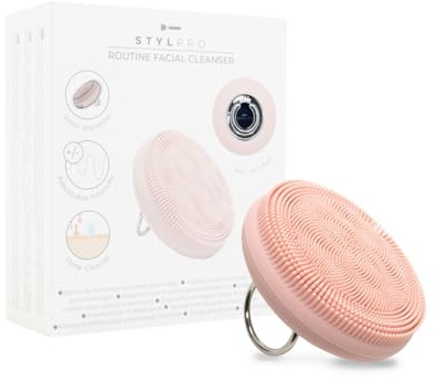 STYLPRO Ultraschall-Gesichtsreiniger: Silikon-Massagegerät mit Ultraschall-Vibration. Wiederaufladbar, wasserdicht, einstellbares Peeling. Entfernt Make-up, Schmutz und Hautzellen. Reisefreundlich