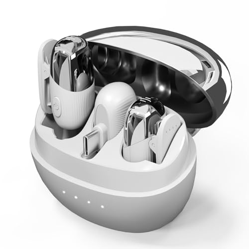 MeloJungle S5 Lavalier Kabelloses Mikrofon für iPhone 15, Android-USB-C-Handy, iPad, Laptop, kleines Revers-iPhone-Mikrofon für Videoaufnahmen, Vlogging, HD-Audio, 80 m Reichweite, Rauschunterdrückung