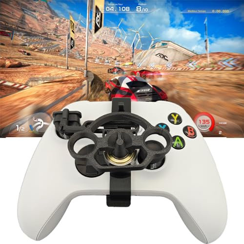 LiLiTok Mini-Lenkrad für Xbox Serie X/S Controller, 3D Druck Racing Wheel Mini Lenkrad Ersatz für Xbox Serie X/S Racing Games