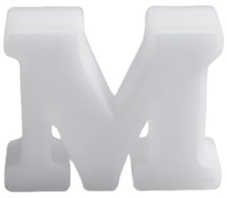 Moules en silicone en forme de lettres de l'alphabet - Petit moule à couler - Moule en silicone - Moules en plâtre pour couler en résine époxy - Lettres M