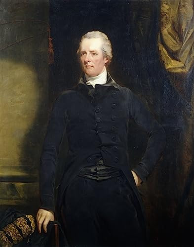 MHFFDYIV Berühmte Gemälde Malerei Wandkunst Moderne Drucke Porträt von William Pitt in dreiviertel Länge in einer dunklen Jacke von Hoppner Abstrakte Drucke für Heimtextilien 60x90cm