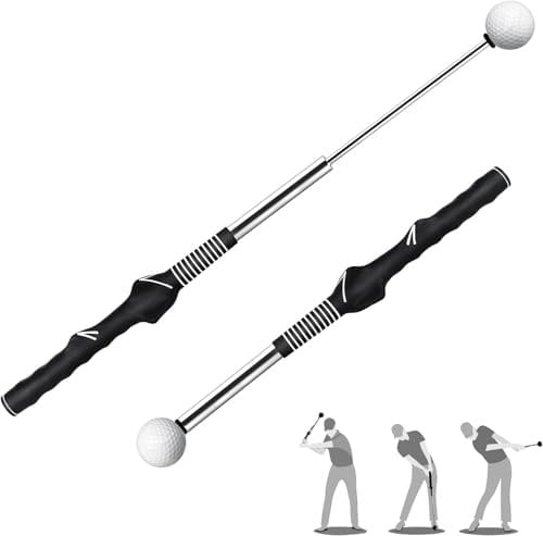 Retractable Golf Training Aid, Correcting Gesturer Training Aid for Tempo Grip Strength Practice Stick for Indoor Practice Warm-up Tempo Chipping Hitting Training