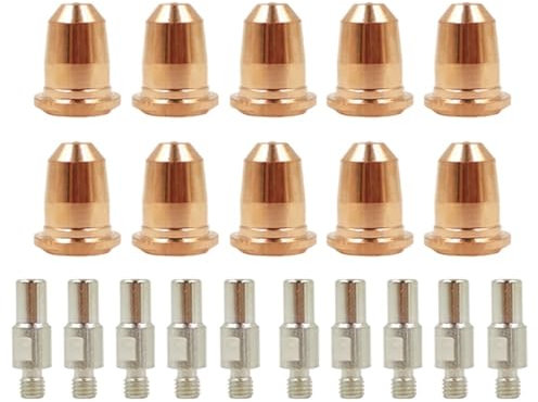20 Stücke Plasmabrenner S45 CUT55 PT-40 PT40 IPT-40 IPT-60 PT60 HC4000 PR0110 Elektroden PD0116 Düsenspitzen Passend for Telwin Plasma 34(0.8mm 30A)