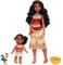 Mattel Disney Vaiana 2 Spielzeuge, Schwesternset mit 2 Modepuppen im bekannten Look, Haustier Heihei, Kokosnuss- und Korbzubehörteile, inspiriert vom Film, JBT66