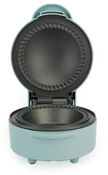 Giles & Posner Sorbet Gloss Mini Pie Maker, 550 W Non-Stick Plates | 3-Min Preheat, Built-In Crimping Edge, Cool-Touch Housing, Power Ready Indicator Lights, Compact Storage, Gloss Blue Finish