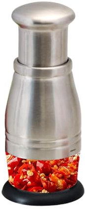 Trituradora de ajo de acero inoxidable, picadora de ajo con prensa manual - Picadora multiusos de alimentos pequeños, trituradora de ajos,Práctico prensador de ajos, rebanador de verduras, pelador par