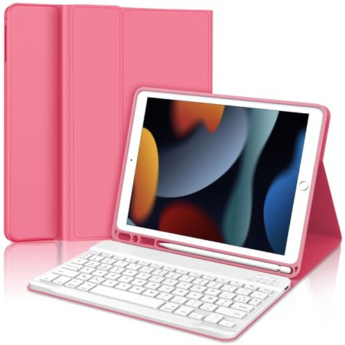 WINCHKING Clavier pour iPad 9 ème - Coque Clavier pour iPad 10,2 Pouces (9ème 2021 / 8ème 2020 / 7ème 2019), AZERTY