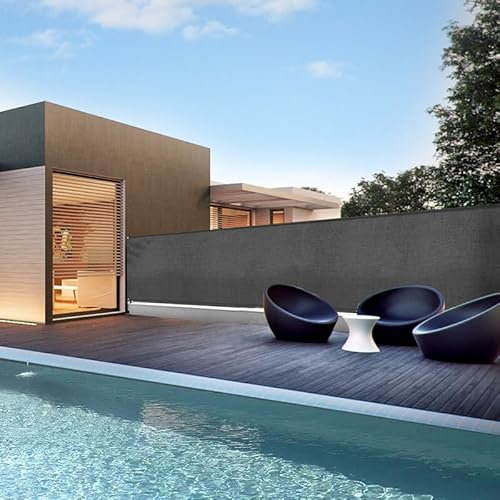 Générique Filet Brise Vue Gris Anthracite 1m20 de Haut x 50 m, Brise Vue PVC
