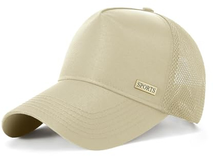 YAMEE High-Crown Baseball Cap Herren Atmungsaktive Halb-Mesh,Sommer Schirmmützen für Herren Wasserdicht Schnelltrocknend,Basecap Herren Sonnenschutz,Kappe Damen Leicht,Baseball Caps für Herren