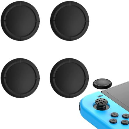 Replacement Joystick Covers for Nintendo Switch/Oled/Lite, Silicone Analog Joystick Cover Thumb Stick Cap, Thumb Grips for Nintendo Switch Joycon, Analog Stick Cover (4PCS Black)