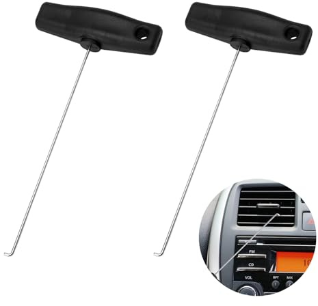 DAWRIS 2 Stück Ausziehhaken Werkzeug Set,Tacho Ausziehhaken Armaturenbrett Ausbauwerkzeug Fahrzeug-Instrumentencluster Entfernung,Passend für SL R107/R129, Roadster W107, /8 & für Coupe W114/W115