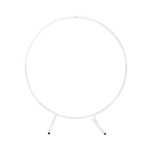 Metallbogen-Hintergrund, Hochzeit Bogen Stehen 1m/2m Runde Ballon Bogen Kit Halter Kreis Kranz Ballon Ständer(White,1m(39.37inch))