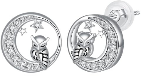 BerriBling Ohrstecker Damen 925 Sterling Silber mit Tiermotiv Ohrringe Mädchen | Hypoallergene | für Frauen Tierliebhaber Schmuck Geschenk
