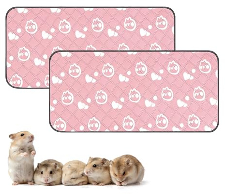 2 Pièces 60x120cm Guinea Pig Cage Liner: Tapis de Cage | pour Cochon d'Inde Imperméable Lavable Réutilisable Doublure pour Cochons d'Inde Lapins Hamsters