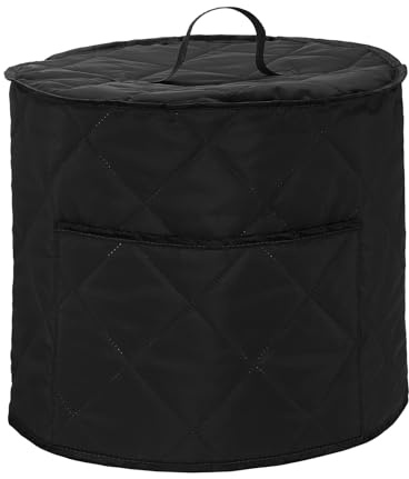 sourcing map Pressure Cooker 15 OD x 14 H - Dustproof Round Appliance Cover Rice Cooker Protector for 3 Quart Pressure/Air Fryer, Black