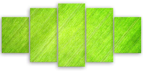 ge Bildet Bild auf Leinwand | Pflanzen Bilder - green leaves II - natur Blätter Grün in 150x70 cm mehrteilig als Wandbild XXL | Wand-deko Dekoration Wohnung modern Bilder | 2207