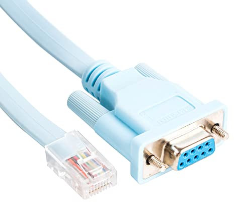 DB9 RJ45 Console Rollover Cavo USB RS232 a RJ45 Cab Router Console per Cisco Huawei ecc (RJ45 DB9 BLU)