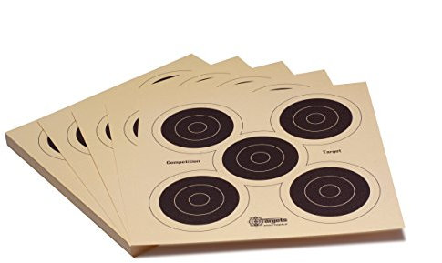 Zielscheiben *Competition Target* / 26x26 cm/Schießscheibenkarton 200 g/m² Chamois (50 Stück)