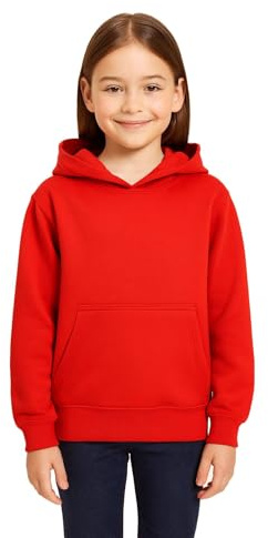A2Z 4 Kids Tie Dye Hoodie Fleece - Plain Sweat Hoodie Red 2-3