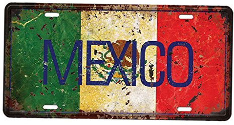 F Fityle 15 X 30cm Deko Blechschilder Metallschilder Metallbild Kaffee Bar Ornament, Mexico