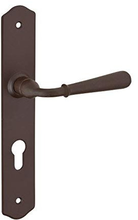 THIRARD - Ensemble de Poignées pour Porte d'Entrée Charon - Acier Rouillé - Trou de Cylindre - Carré 7 mm - Entr'Axes 195 mm - Esthétiques et Pratiques - Gris