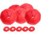FullBerg 20 Stücke Papier Laterne Lampions rund Lampenschirm Hochtzeit Dekoration Papierlaterner Papierlampen für Party Garten 8(20cm) (Rot)