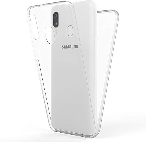 NALIA 360 Grad Handyhülle kompatibel mit Samsung Galaxy A20e, Full-Cover Silikon Bumper mit Displayschutz vorne Hardcase hinten, Hülle Komplettschutz Dünn Fullbody Case Handy-Tasche