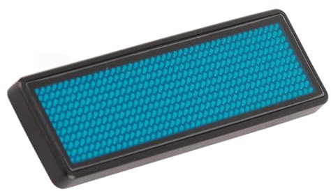 LED Digital Nametag, wiederaufladbare, programmierbare Namensschildkarte mit Magnet/Pin für Restaurant Party Bar(Blue)