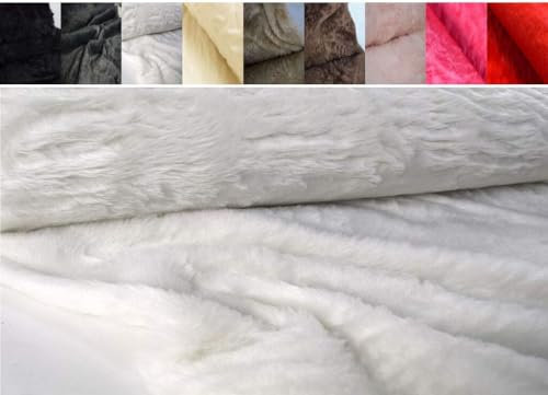 FABRICS-CITY WEIß SOFTIG ZOTTY TEDDYFELL KURZHAARIG STOFF STOFFE, 4105