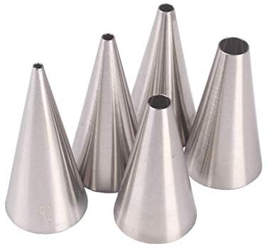DUORUI Lot de 5 Douilles à glaçage en Acier Inoxydable Forme Ronde