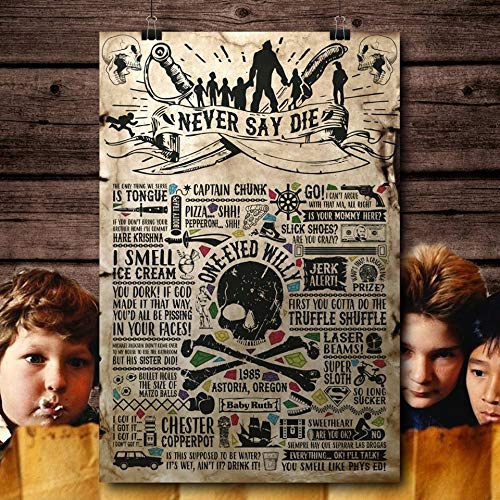 Goonies Movie 80er Jahre inspiriertes Vintage Retro Man Cave Bar Pub Schuppen Neuheit Geschenk Aluminium Metall Blech Wanddekoration Schild