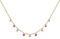 LES POULETTES BIJOUX - Collier Plaqué Or Strass Dégradé de Couleurs - Rose