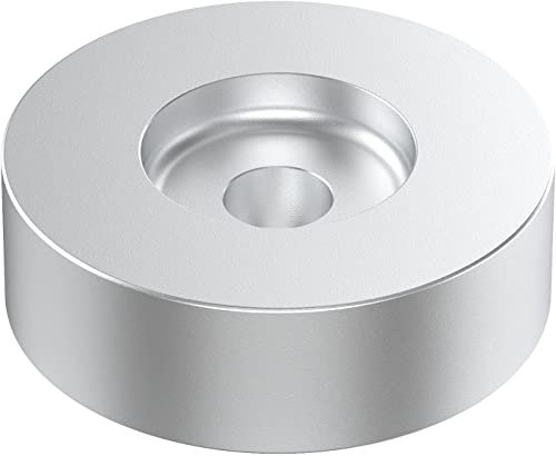 DIGITNOW 45 RPM Adapter per dischi in vinile da 7 pollici, realizzato in alluminio di alta qualità per stabilità e durata, perfetto per tutti i giradischi, Argento