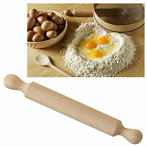 Hongu Mattarello in Legno di faggio stendipasta 4cm Varie Misure Cucina Made in Italy 28cm, 32cm, 40cm, 50cm (40cm)